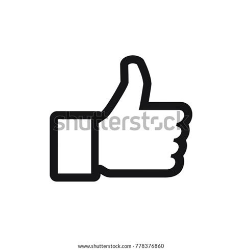 Like Icon Vector Thumb Symbol Ok Stock Vector (Royalty Free) 778376860 ...