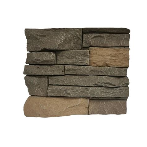 GenStone Stacked Stone Sample 1-sq ft Stratford Faux Stone Veneer at Lowes.com