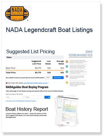 Legendcraft Used Boat Prices | NADA Boat Listings