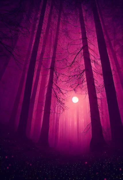 Premium Photo | Dark night forest