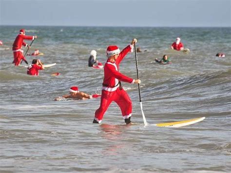 Surfing Santas