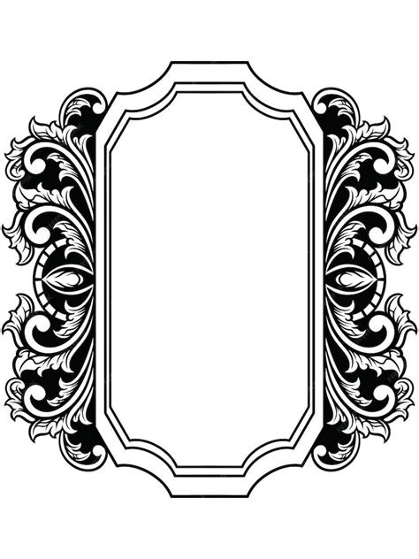 Premium Vector | Antique mirror frame