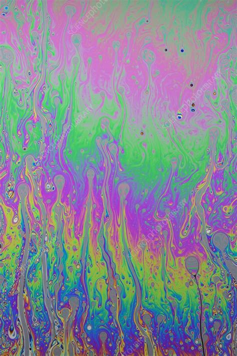 Soap film colours and patterns - Stock Image - C015/4133 - Science Photo Library