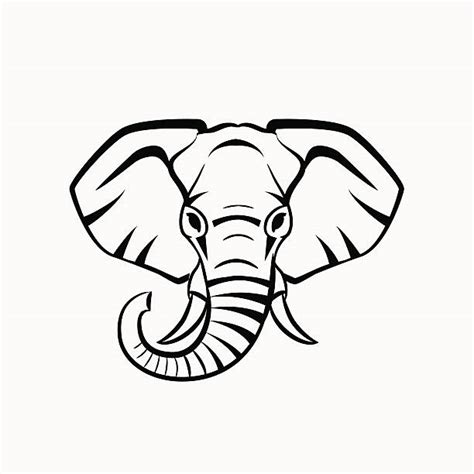 180+ Elephant Face Tattoo Silhouettes Illustrations, Royalty-Free ...