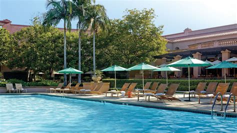 Pool area at the Langham Hotel, Pasadena, California