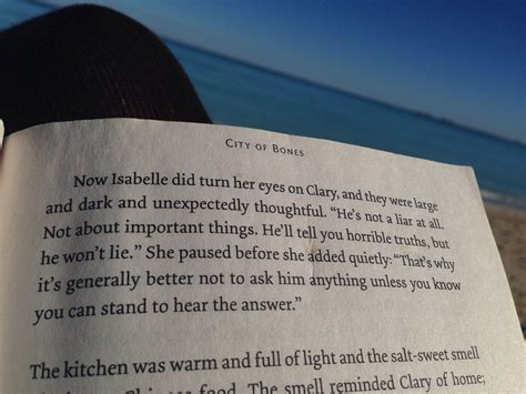 City of Bones Quote: He's not a Liar - Beach Book