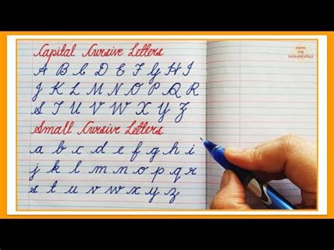 Capital and small cursive writing| cursive alphabet a to z | abcd cursive letters | big small ...