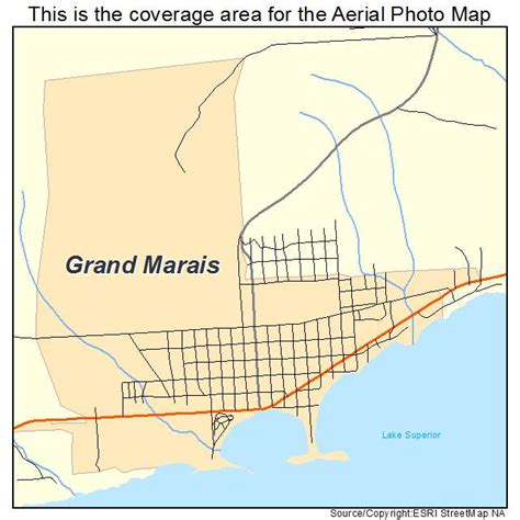 Aerial Photography Map of Grand Marais, MN Minnesota