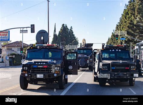 Los Angeles Police Department officers exercise and maintain law ...