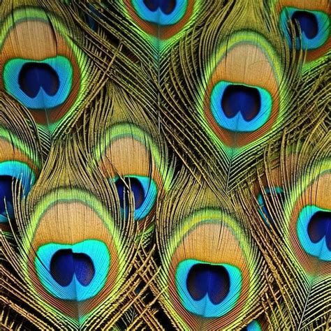 Premium AI Image | peacock feathers pattern