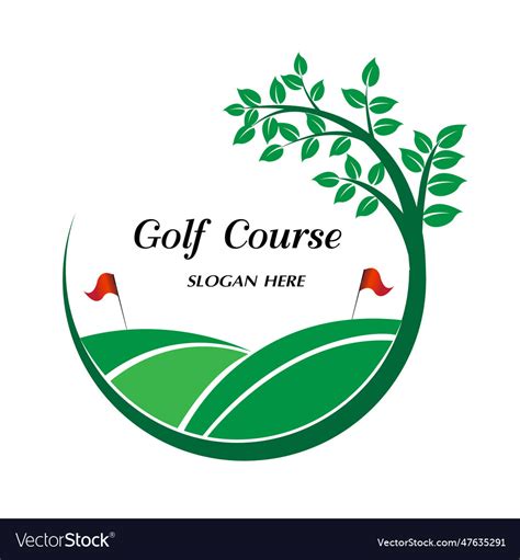 Golf course design Royalty Free Vector Image - VectorStock