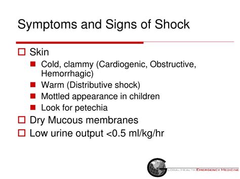 Shock Signs Symptoms And Complications