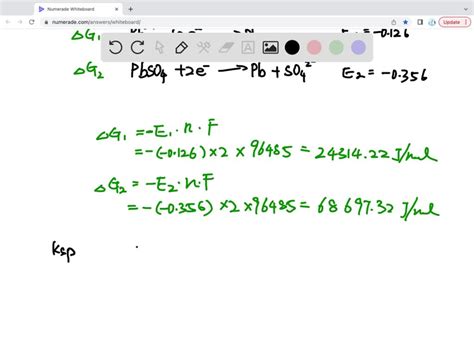 SOLVED: Given the following standard reduction potentials: Pb2+ + 2e- â†’ Pb PbSO4 + 2e- â†’ Pb ...