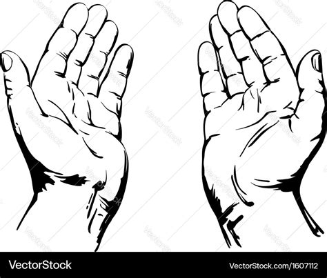 Praying hands Royalty Free Vector Image - VectorStock