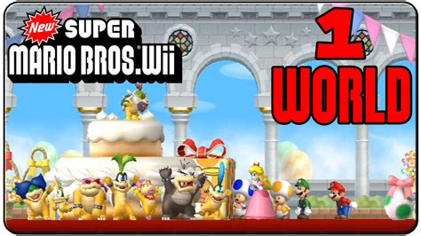 New Super Mario Bros. Wii 100% Walkthrough World 1 - YouTube