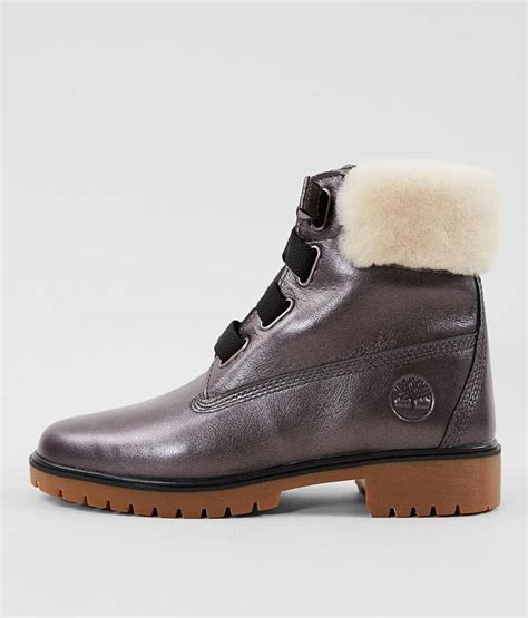 Timberland® Jayne Metallic Leather Boot - Women's Shoes in Dark Grey ...