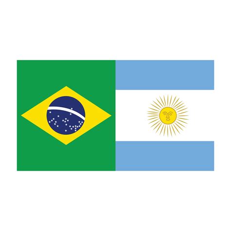 brazil and argentina square flag vector 14949005 Vector Art at Vecteezy