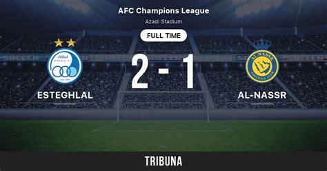 Esteghlal FC vs Al-Nassr: Match des statistiques face à face - 5/11/2011. Tribuna.com