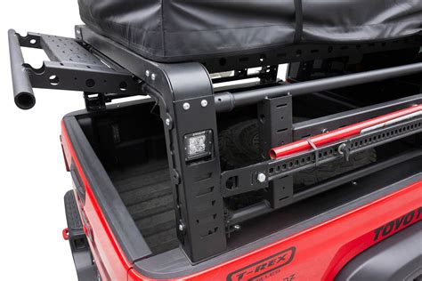 2019-2021 Jeep Gladiator Access Overland Rack With Three Lifting Side Gates, For use on Factory ...