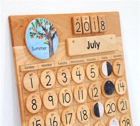 Classroom Calendar – Treasures From Jennifer Diy Desk Calendar, Wood Calendar, Classroom ...