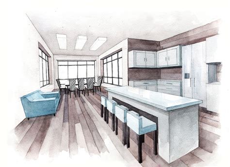 #kitchen #design #architecture #watercolor #sketch #drawing #draw # ...