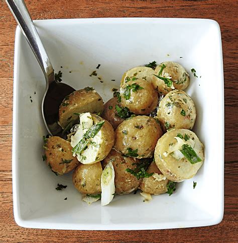 Lemon Baby Potato Salad - with garlic, mustard and herbs