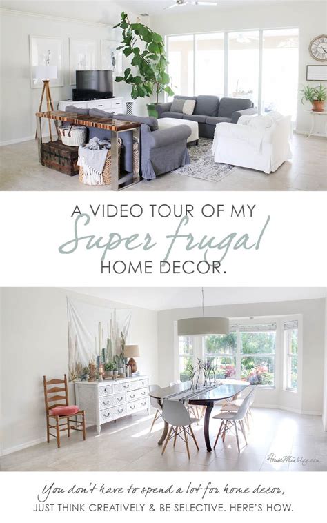 a video tour of my super frugal home decor - you don't have to spend a lot, just think ...