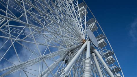 Wallpaper ferris wheel, attraction, sky, bottom view hd, picture, image