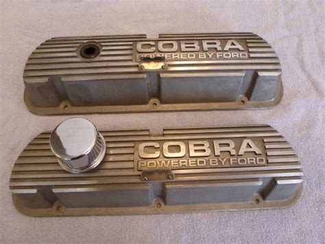 Find VINTAGE FORD SB 260-289-302 COBRA LETTERED ALUMINUM VALVE COVERS ...