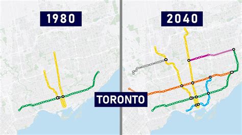 Evolution of the Toronto Subway 1954-2030s (animation) - YouTube