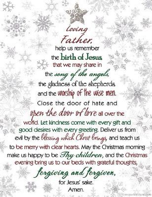 Christmas Prayers For The Family - Christmas Dinner Prayer Options