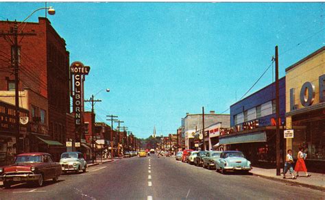 Postcard of Sarnia downtown. No date on the card. Sarnia, Ontario, Downtown, Street View, Canada ...