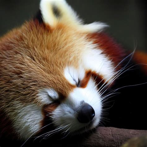 Premium AI Image | Sleeping Red Panda