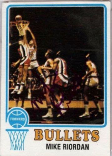 1973 Topps Mike Riordan Basketball autographed trading card ...