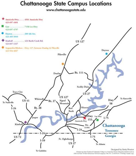 Campus Map, Area Map and Directions - Chattanooga State Community ...