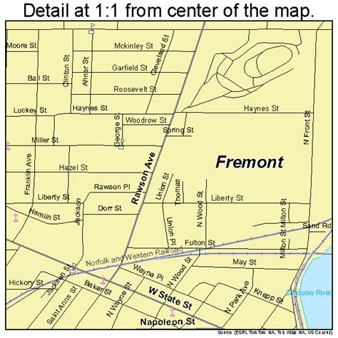 Fremont Ohio Street Map 3928826