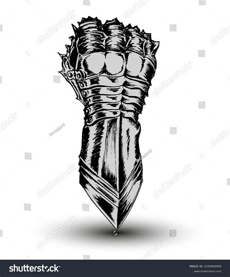 Hand Drawn Vector Illustration Medieval Steel Stock Vector (Royalty Free) 2100604894 | Shutterstock