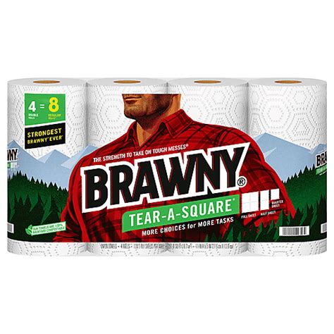 Brawny Paper Towels, Double Rolls, 2 Ply 4 ea | Buehler's