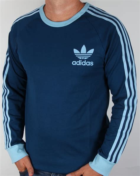 Adidas Originals 3 Stripes Oversized Long Sleeve T-shirt Shadow Blue/Clear Blue