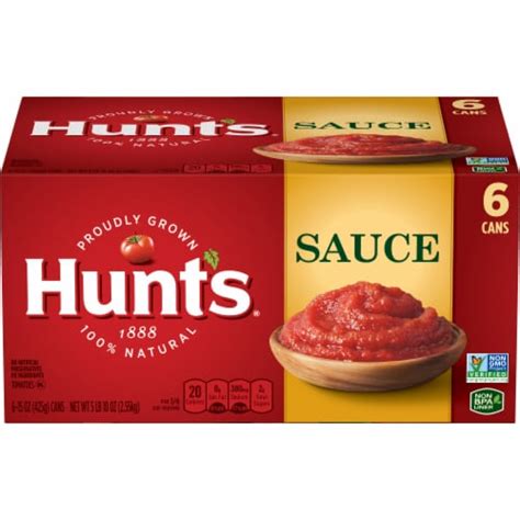 Hunt's All Natural Tomato Sauce 6 Count, 90 oz - Ralphs