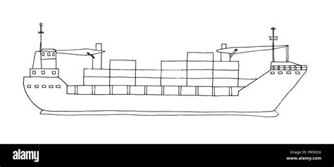 General Cargo Ship Drawing