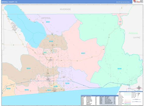 Imperial County, CA Wall Map Color Cast Style by MarketMAPS - MapSales.com