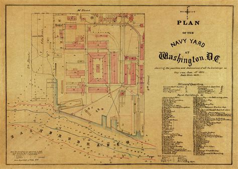 Map Of The Navy Yard 1881 Photograph by Andrew Fare