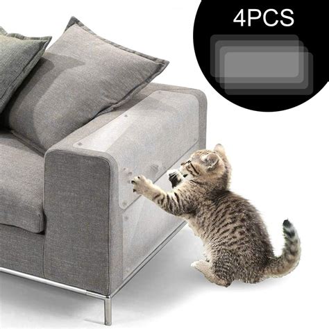 Vankcp Cat Furniture Protector, 4pcs Clear Cat Scratching Protector for Sofa Furniture (18'' x 8 ...