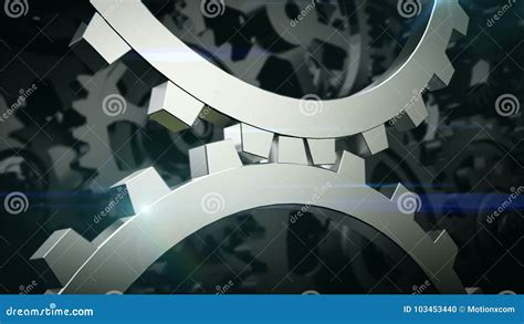 Rotating Two Gears. Mechanism of Two Cogwheels. Stock Footage - Video of gear, color: 103453440