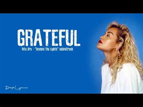 Rita ora- grateful lyrics - YouTube