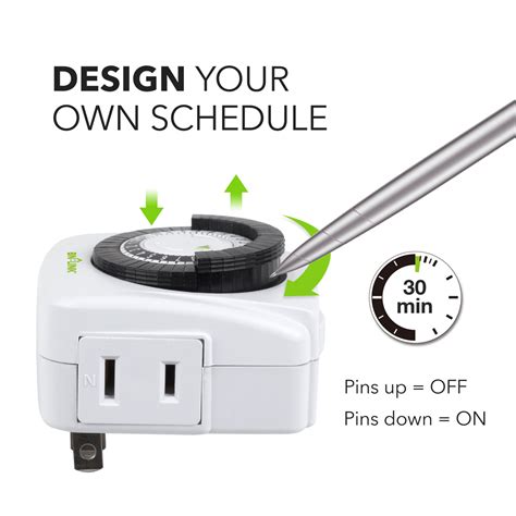 BN-LINK Mini Indoor 24-Hour Mechanical Outlet Timer 2 Prong 2-Pack - BN ...