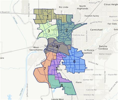 Sacramento's 2021-2030 Council Districts map : r/Sacramento