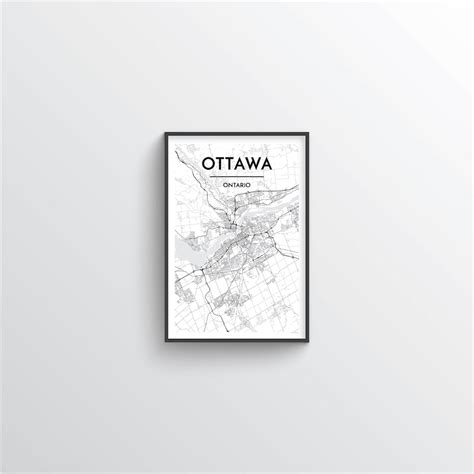 Ottawa City - Map Art Prints - High Quality Custom Made Art - Point Two ...