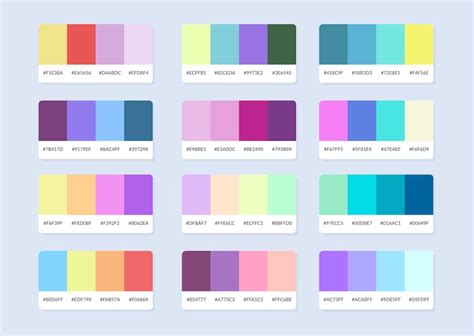 Premium Vector | Pantone colour palette catalog samples in rgb hex